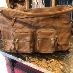J CREW LARGE CHOCOLATE BROWN LEATHER BAG
